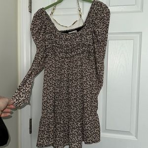 Babydoll dress with puff sleeves